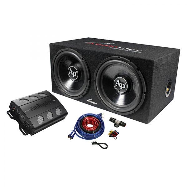 Audiopipe® - APSB Series 12" 600W Subwoofer/500W Amplifier 4 Ohm Dual Bass Package