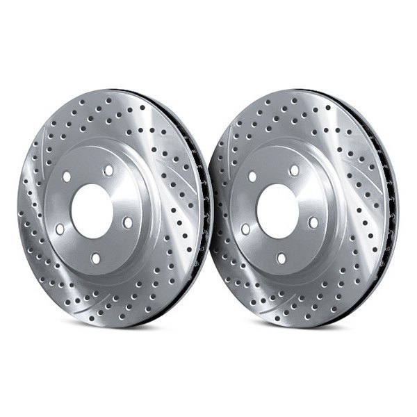 Chrome Brakes® CBX1.1109.0769C Drilled and Slotted Vented 1Piece Front Brake Rotors