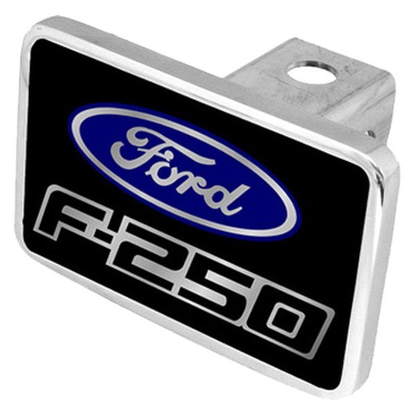 Eurosport Daytona® - Ford Motor Company Black Premium Hitch Cover with F-250 Logo and Ford Emblem for 2" Receivers