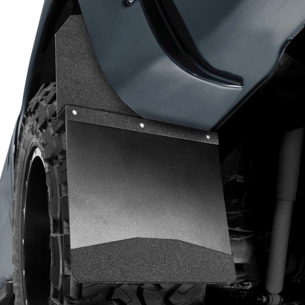 Image may not reflect your exact vehicle! Husky Liners® - Kickback™ Mud Flaps with Black Top and Black Weight