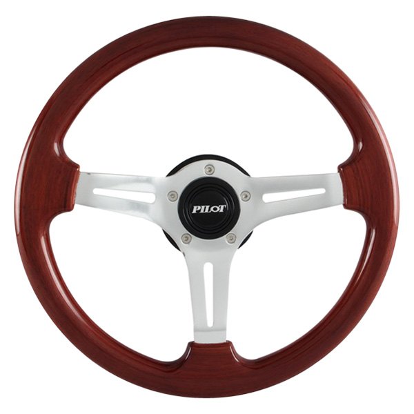 Pilot® - Classic Vintage Style Mahogany Wood Steering Wheel
