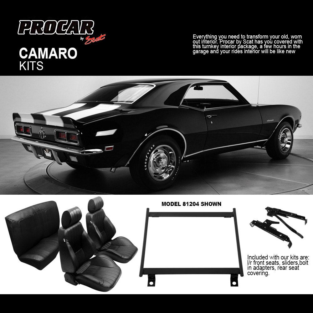 Procar Replacement Seats For 1967 1969 Chevy Camaro At Carid