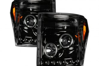 Recon® - Black CCFL Halo Projector Headlights with LEDs