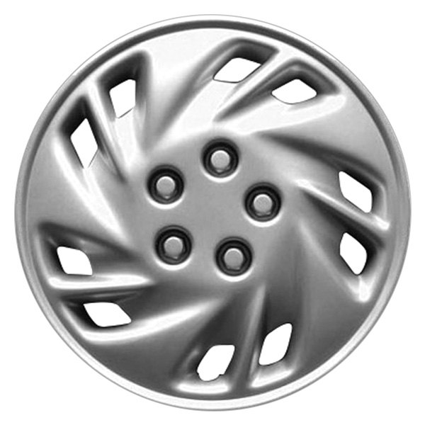 14" Remanufactured 10-Slot Silver Wheel Cover