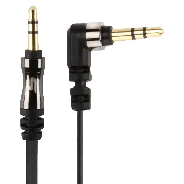 Scosche® - 3' Black Flat Auxiliary Audio Cable