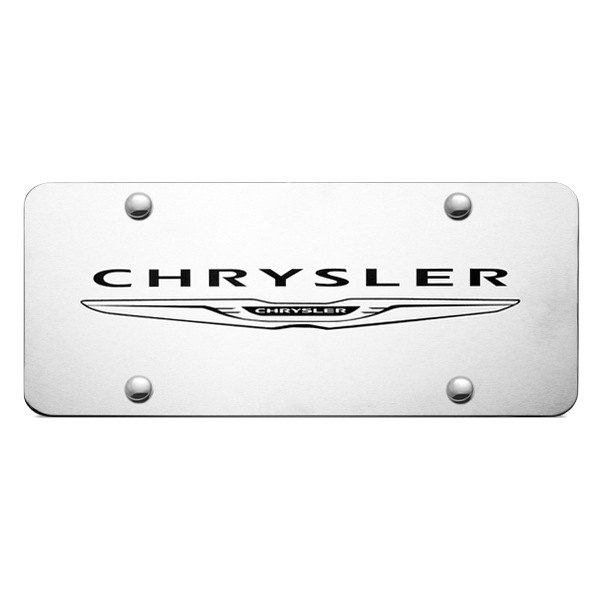 Chrysler logo chrome license plate #1