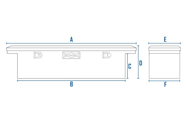 Better Built - Crown Slimline Low Profile Single Lid Tool Box