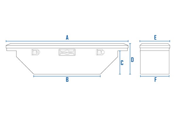 Better Built - Crown Wedge Slimline Low Profile Single Lid Tool Box