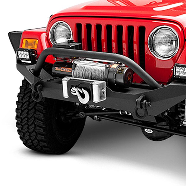 Jeep wrangler bumper and winch