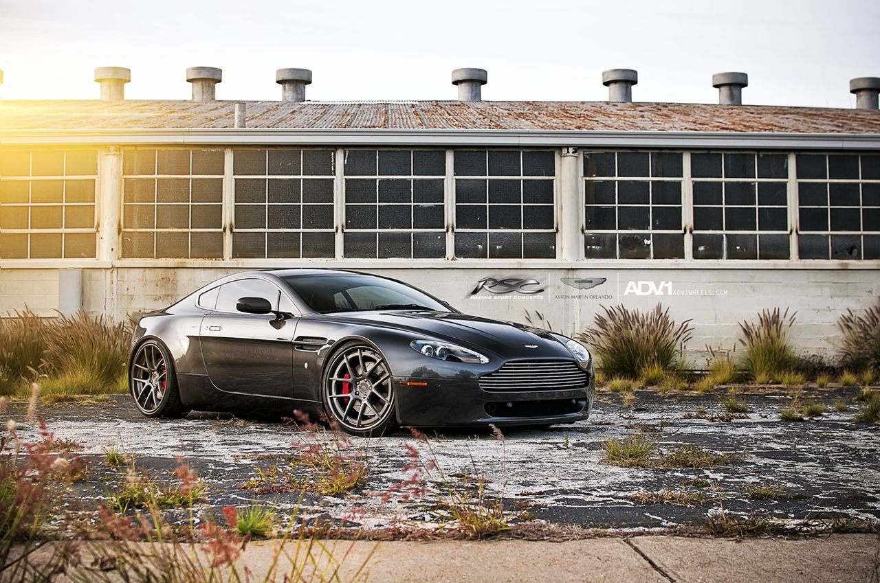 Aftermarket Front Bumper on Gray Aston Martin Vantage - Photo by ADV.1