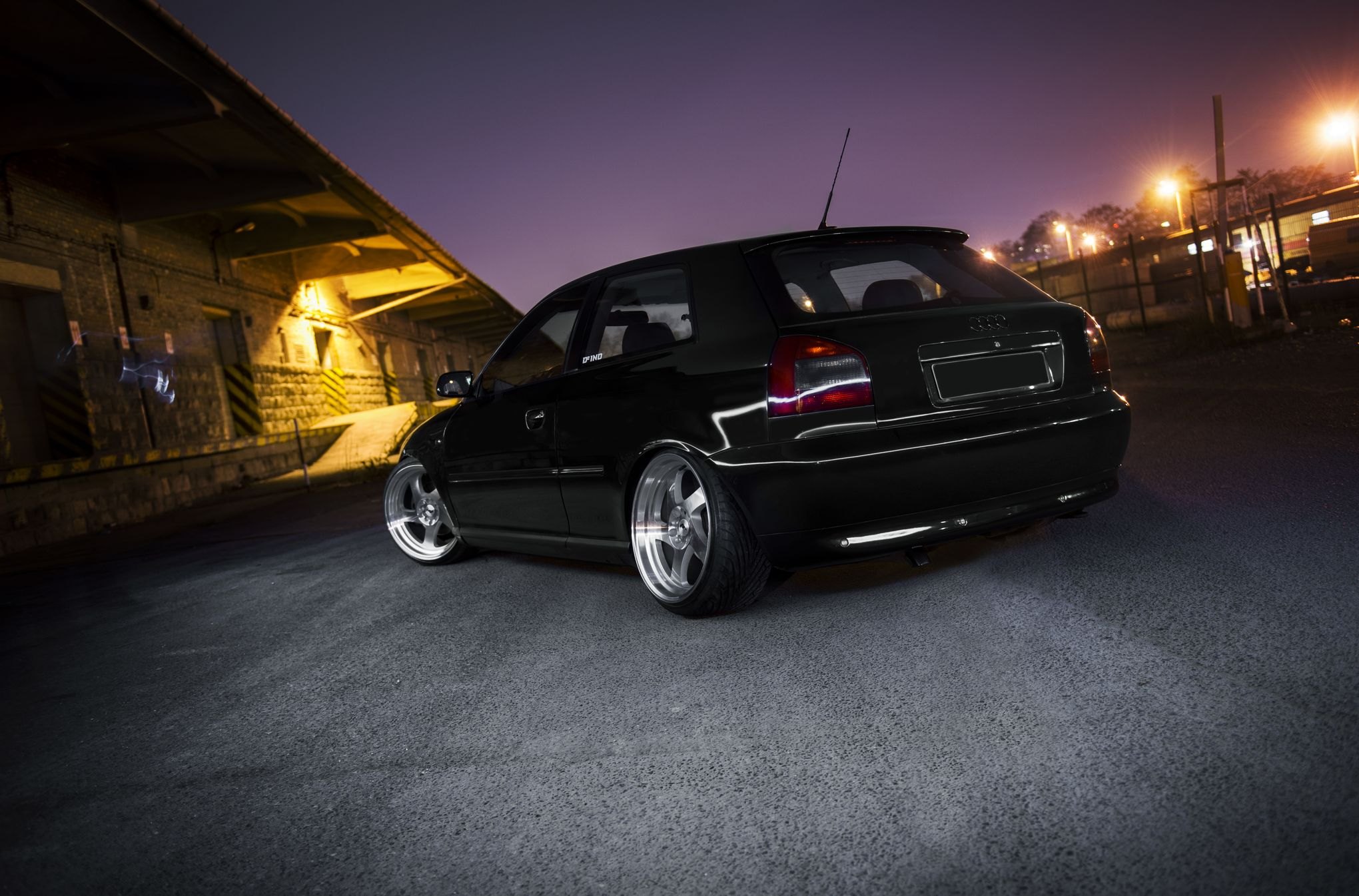 Black Audi A3 with Custom Rear Diffuser - Photo by JR Wheels