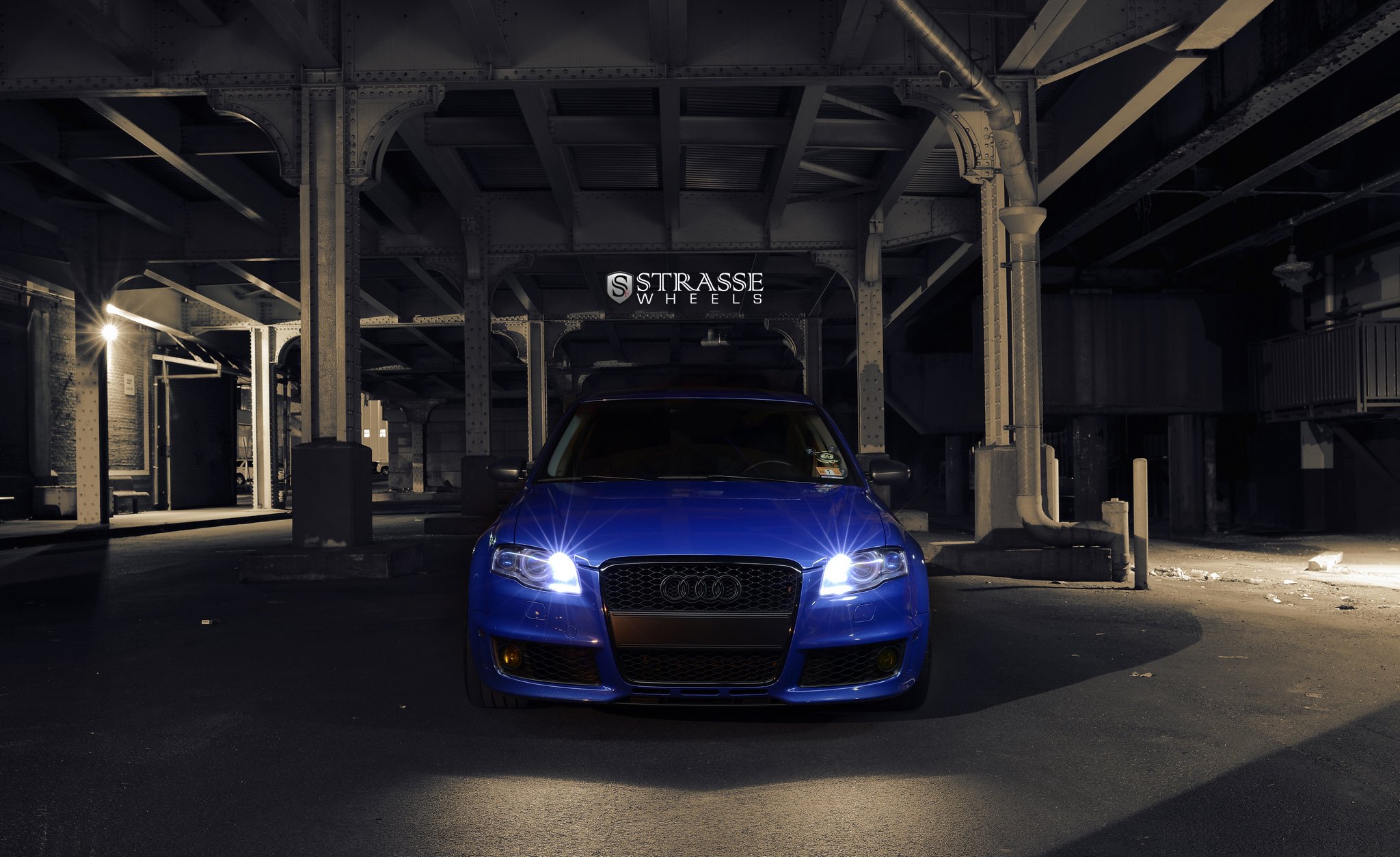 Front Bumper with Yellow Fog Lights on Audi S4 - Photo by Strasse Forged