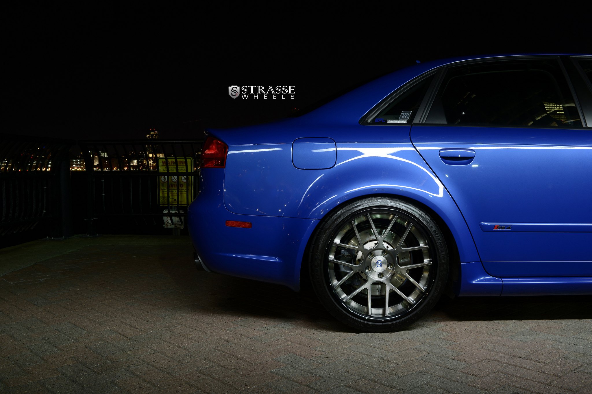 Blue Audi S4 with Custom Strasse Wheels - Photo by Strasse Forged