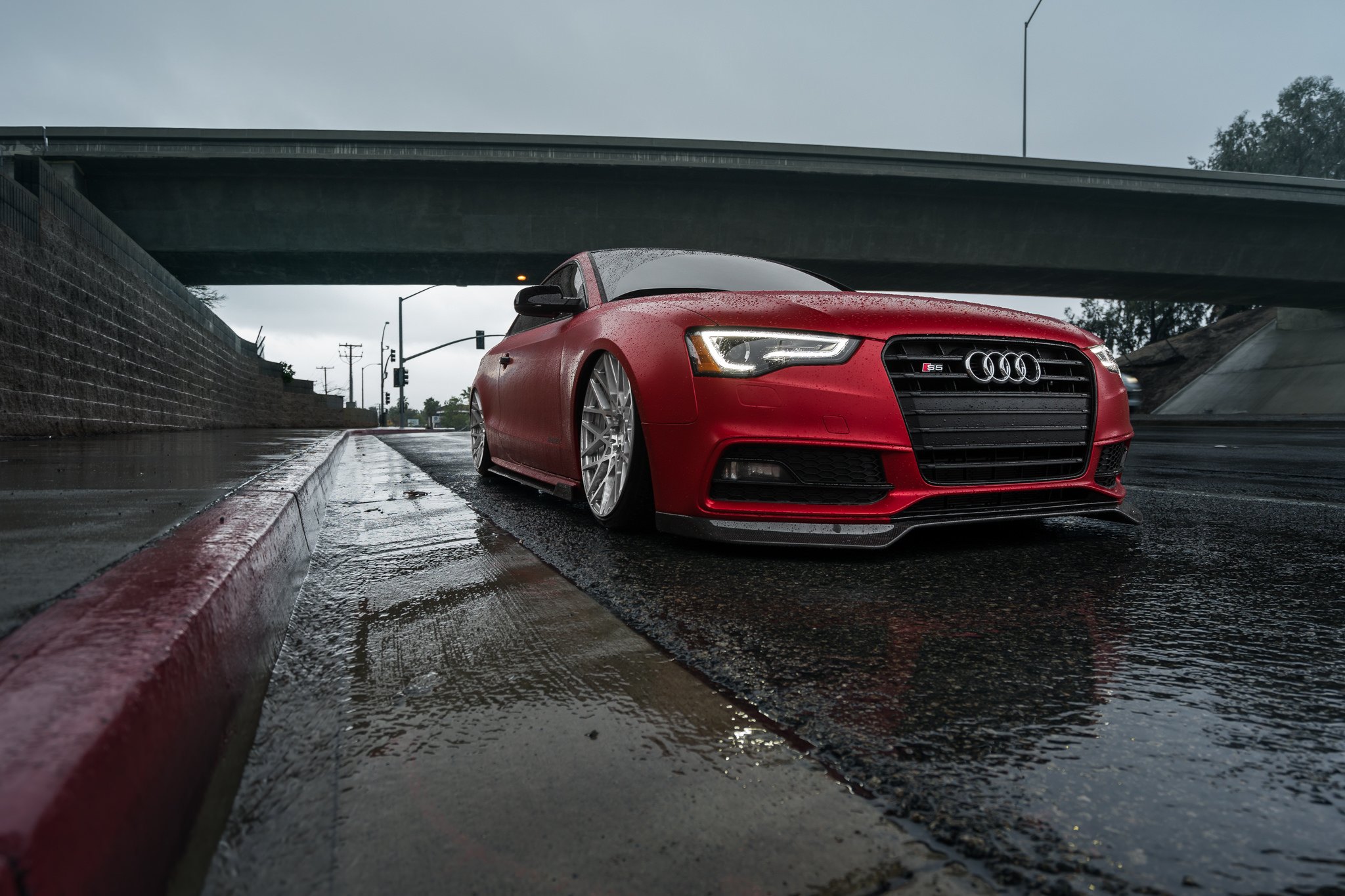 Red Audi S5 with LED-Bar Style Headlights - Photo by Boden Autohaus