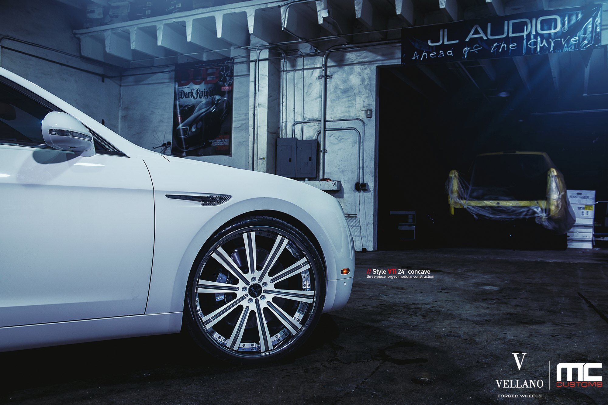 Forged Vellano Wheels on White Bently Flying Spur - Photo by Vellano