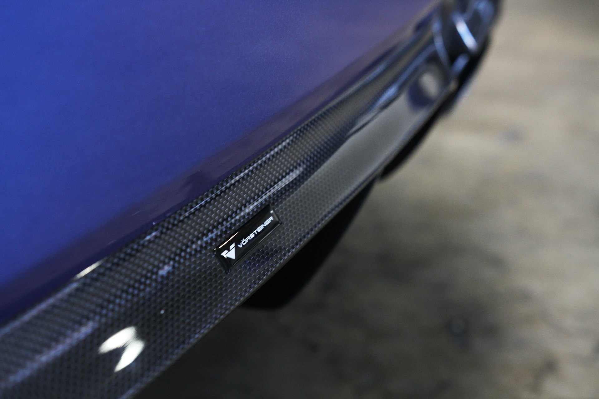 Blue BMW 5-Series with Carbon Fiber Rear Diffuser - Photo by Vorstiner