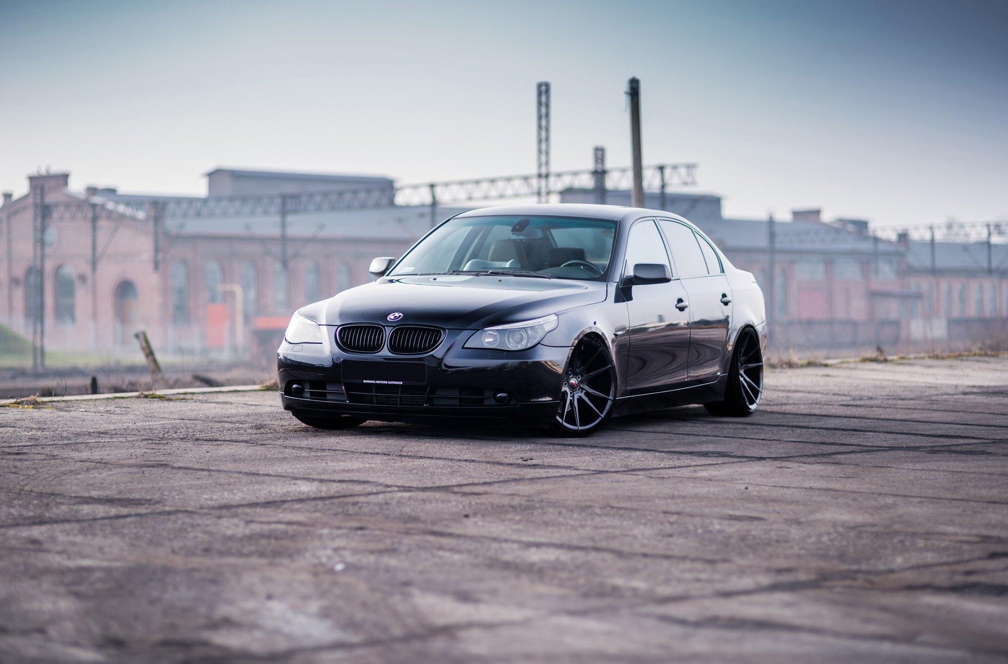 Black BMW 5-Series with Aftermarket Front Bumper - Photo by JR Wheels
