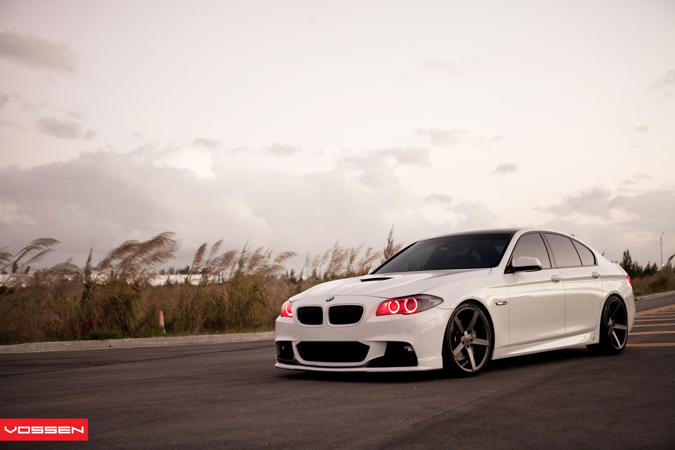 Aftermarket Hood with Air Vent on BMW 5-Series - Photo by Vossen