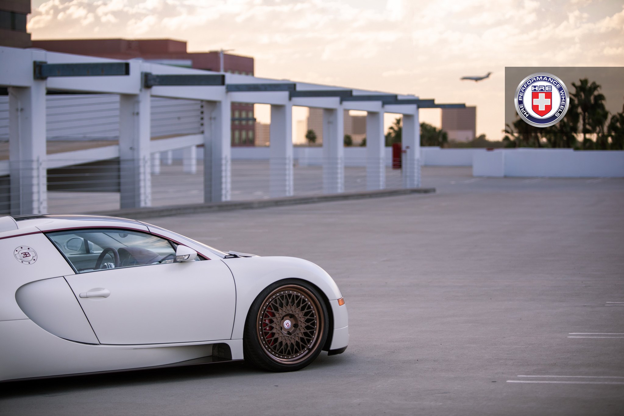 Custom White Bugatti Veyron Side Scoops - Photo by HRE Wheels