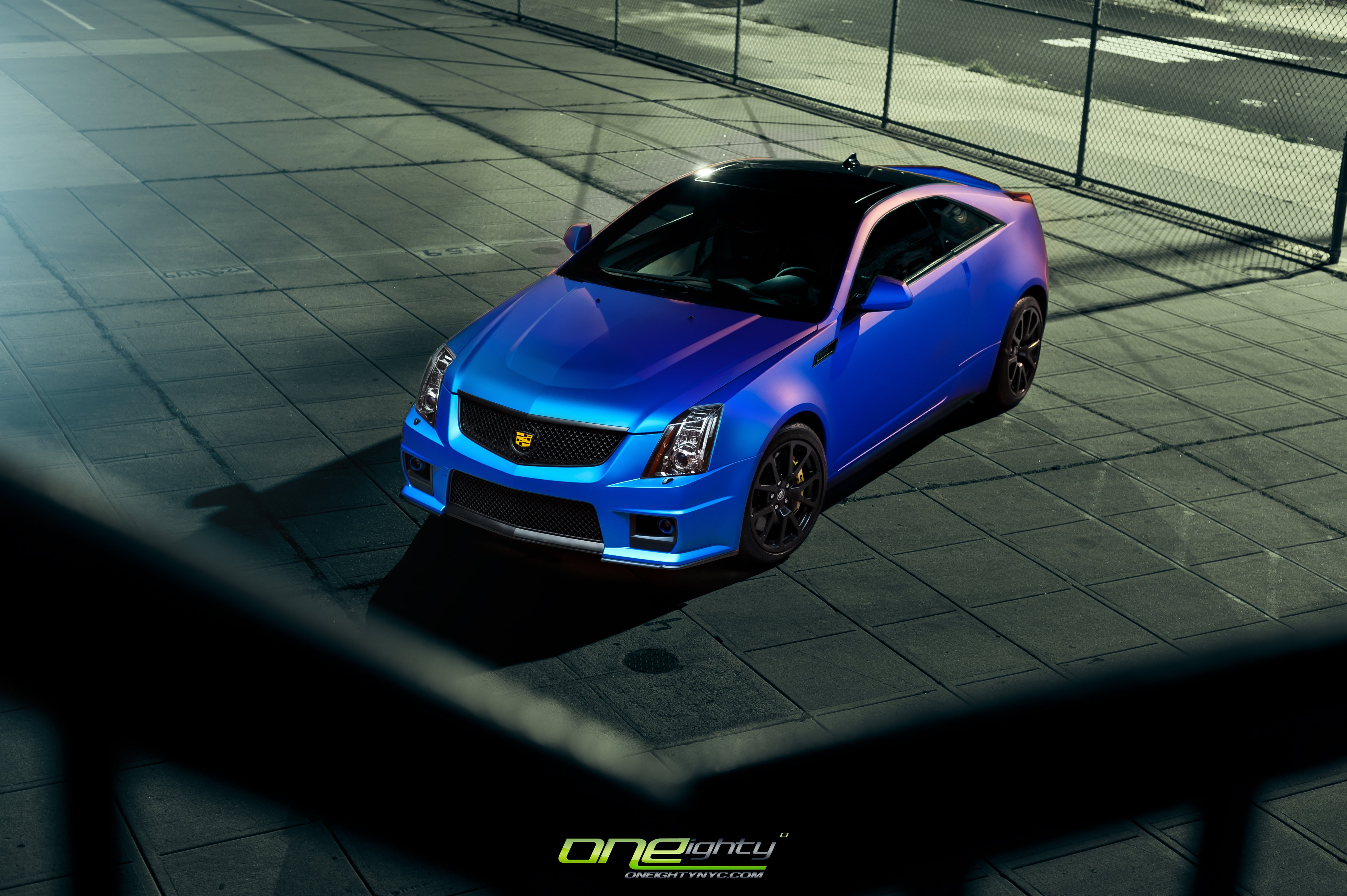 Blue Cadillac CTS with ONEighty NYC Headlights - Photo by ONEighty NYC