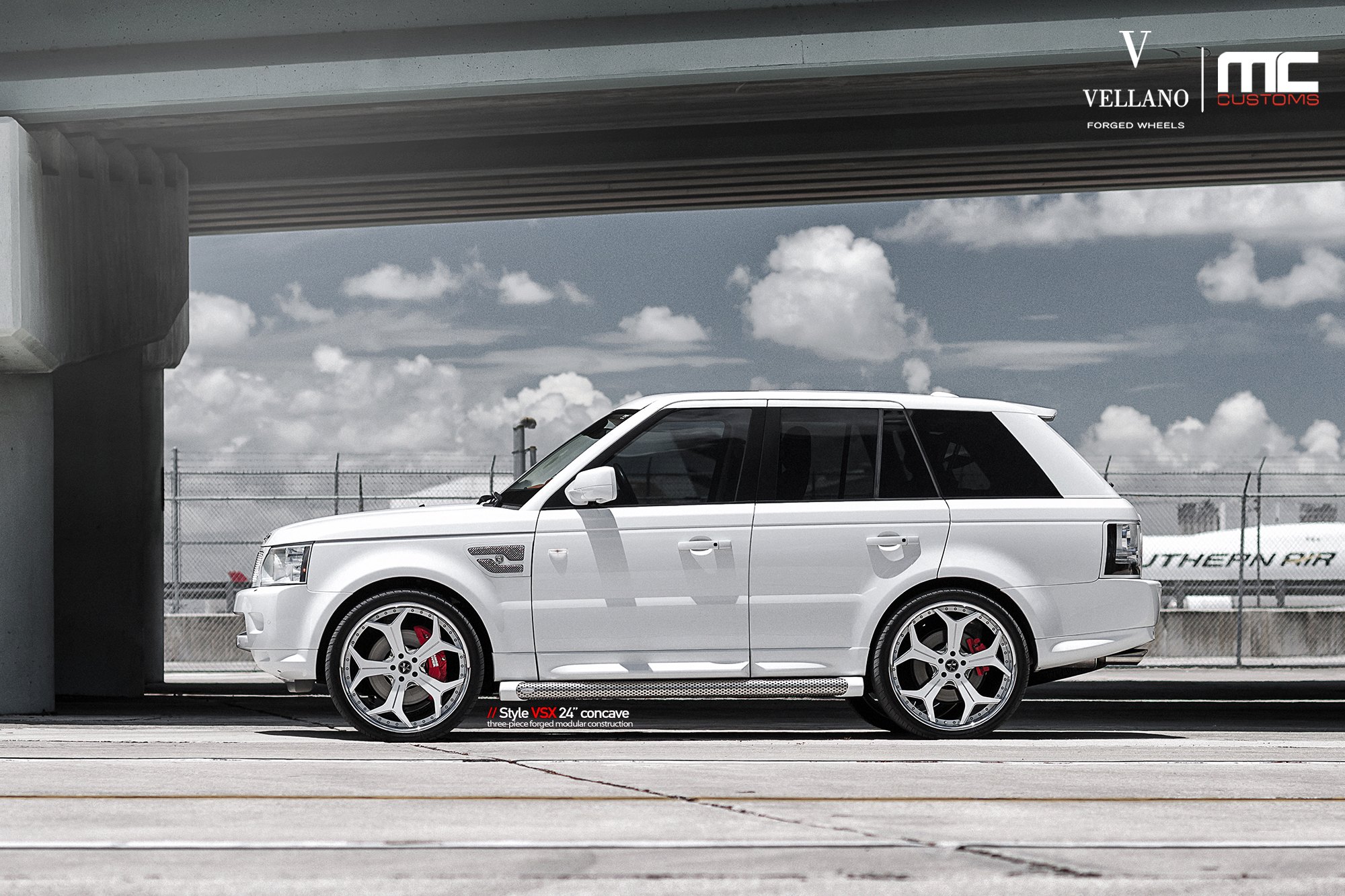 White Range Rover Sport with VSX Vellano Wheels - Photo by Vellano