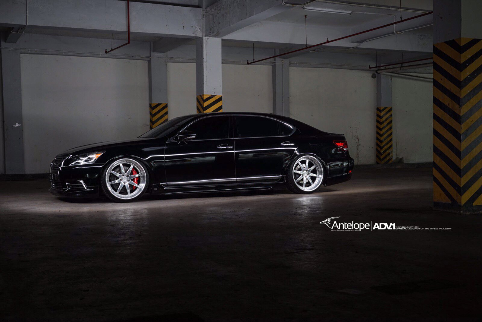 Custom Black Lowered Lexus LS - Photo by ADV.1