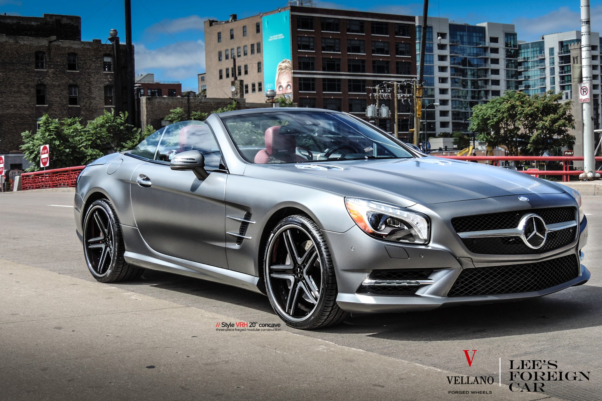 Silver Mercedes SL-Class with Custom Body Kit - Photo by Vellano