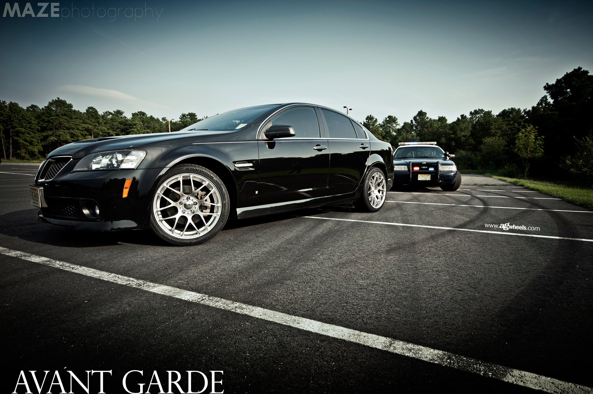 Hankook Tires on Black Pontiac G8 - Photo by Avant Garde Wheels