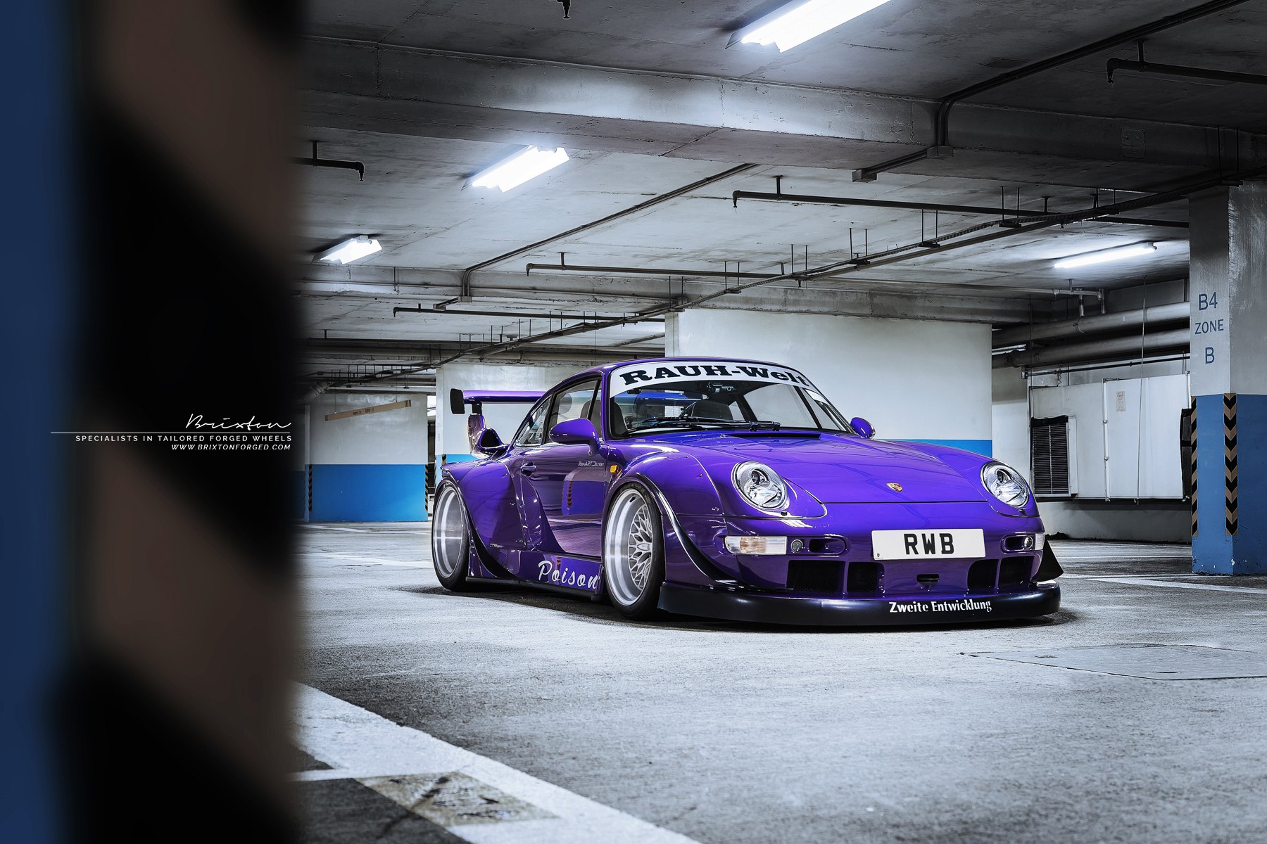 Custom Wide Body Kit on Purple Porsche 911 - Photo by Brixton Forged Wheels