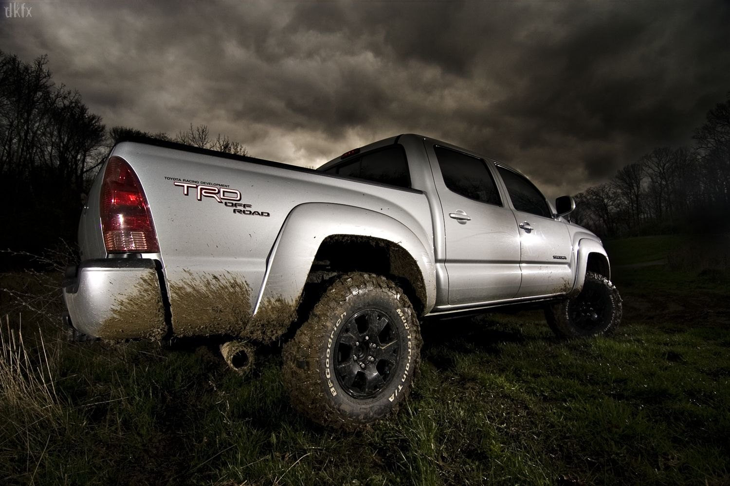 Red LED Taillights on Silver Toyota Tacoma - Photo by dan kinzie