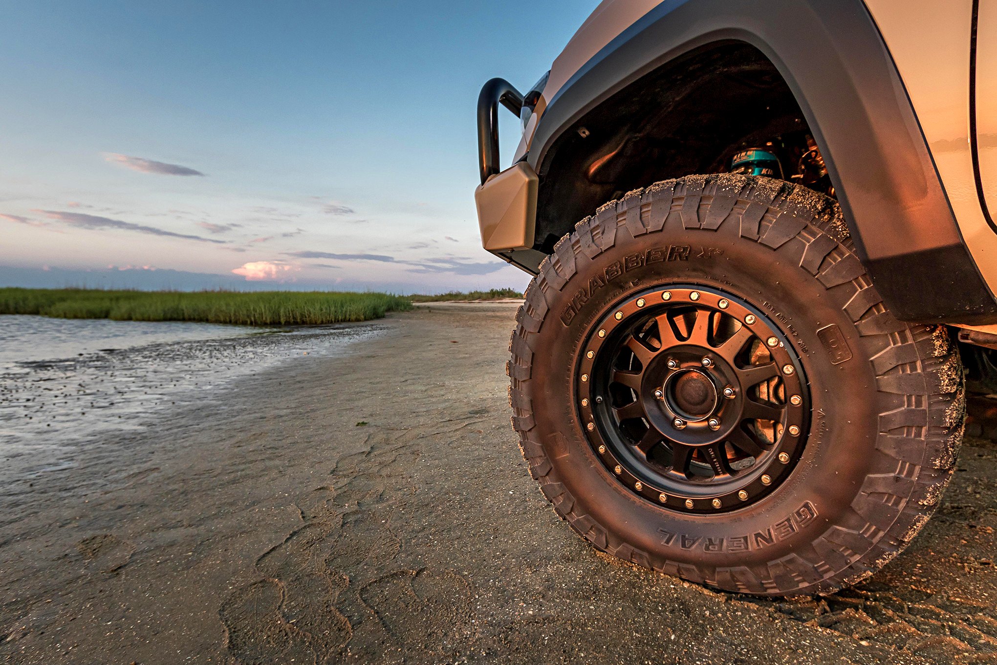 General Grabber Tires on Beige Toyota Tacoma - Photo by fourwheeler.com