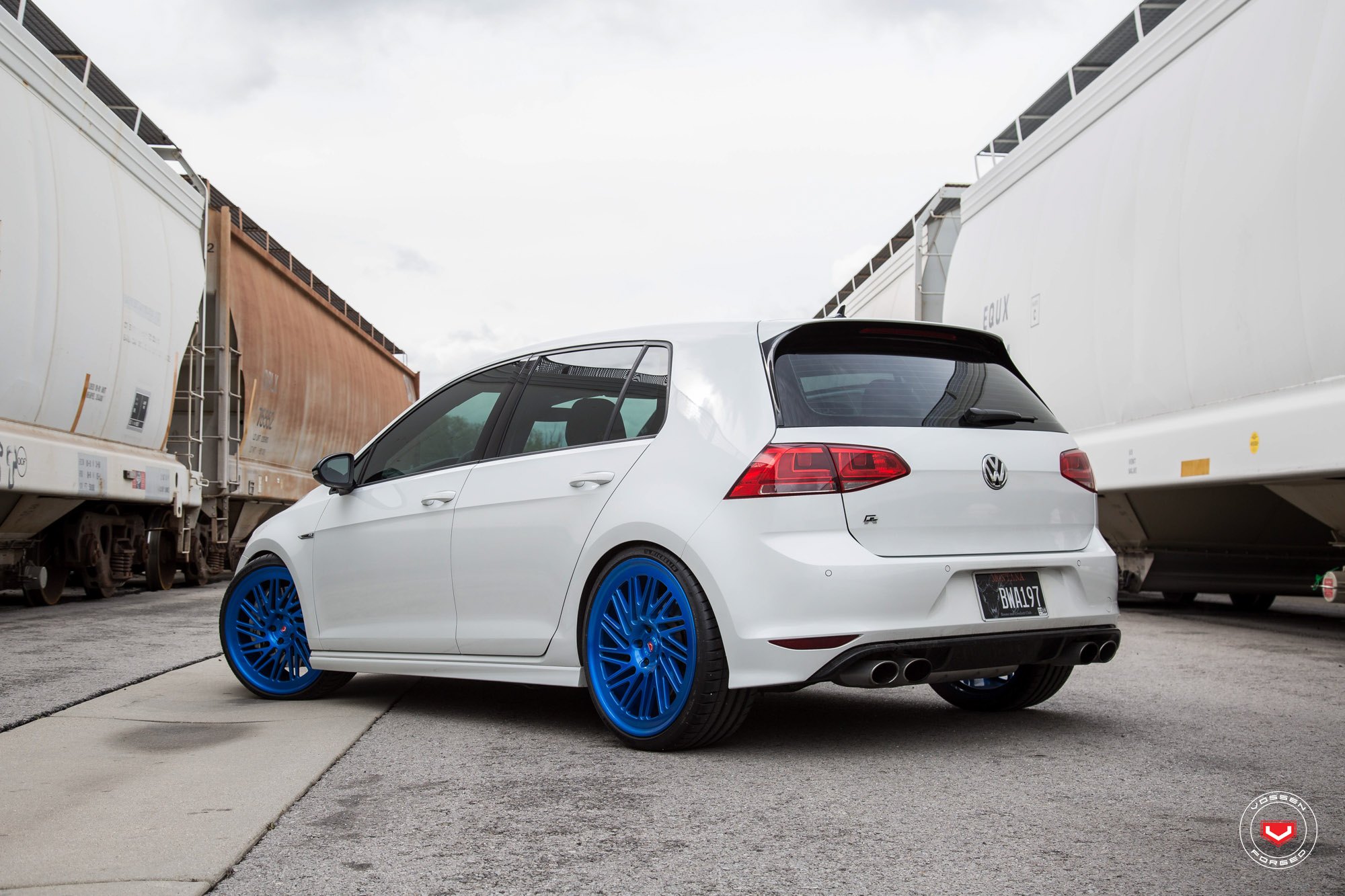 White VW Golf with Rear Diffuser - Photo by Vossen