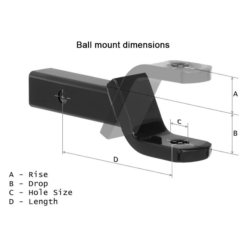 Buyers® - Ball Mount Dimensions