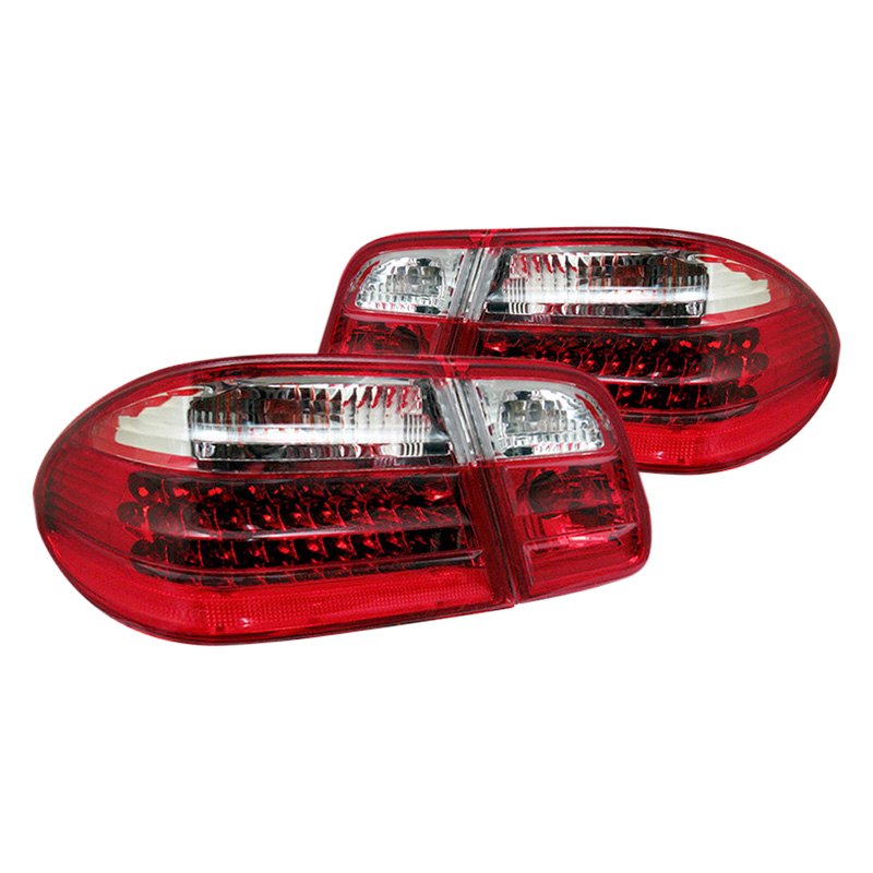 SPYDER Red Clear LED Tail Lights W210 1995 Mercedes E Class