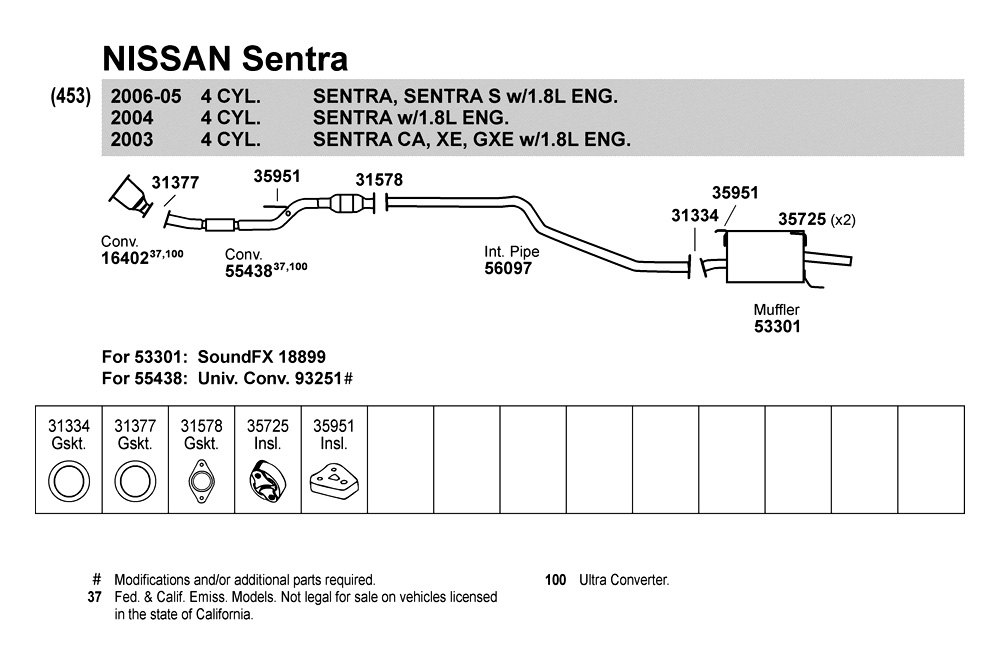 2001 Nissan sentra exhaust system diagram #4