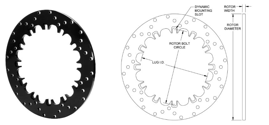 Drilled Steel Dynamic Mount Rotors