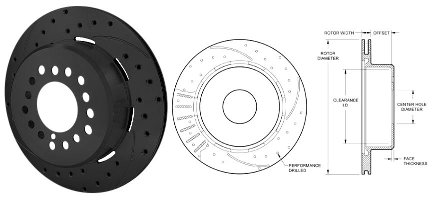 Drilled Performance Rotor & Hat