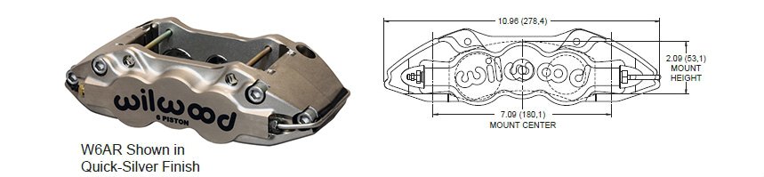 W6AR / ST and W4AR / ST Radial Mount Calipers
