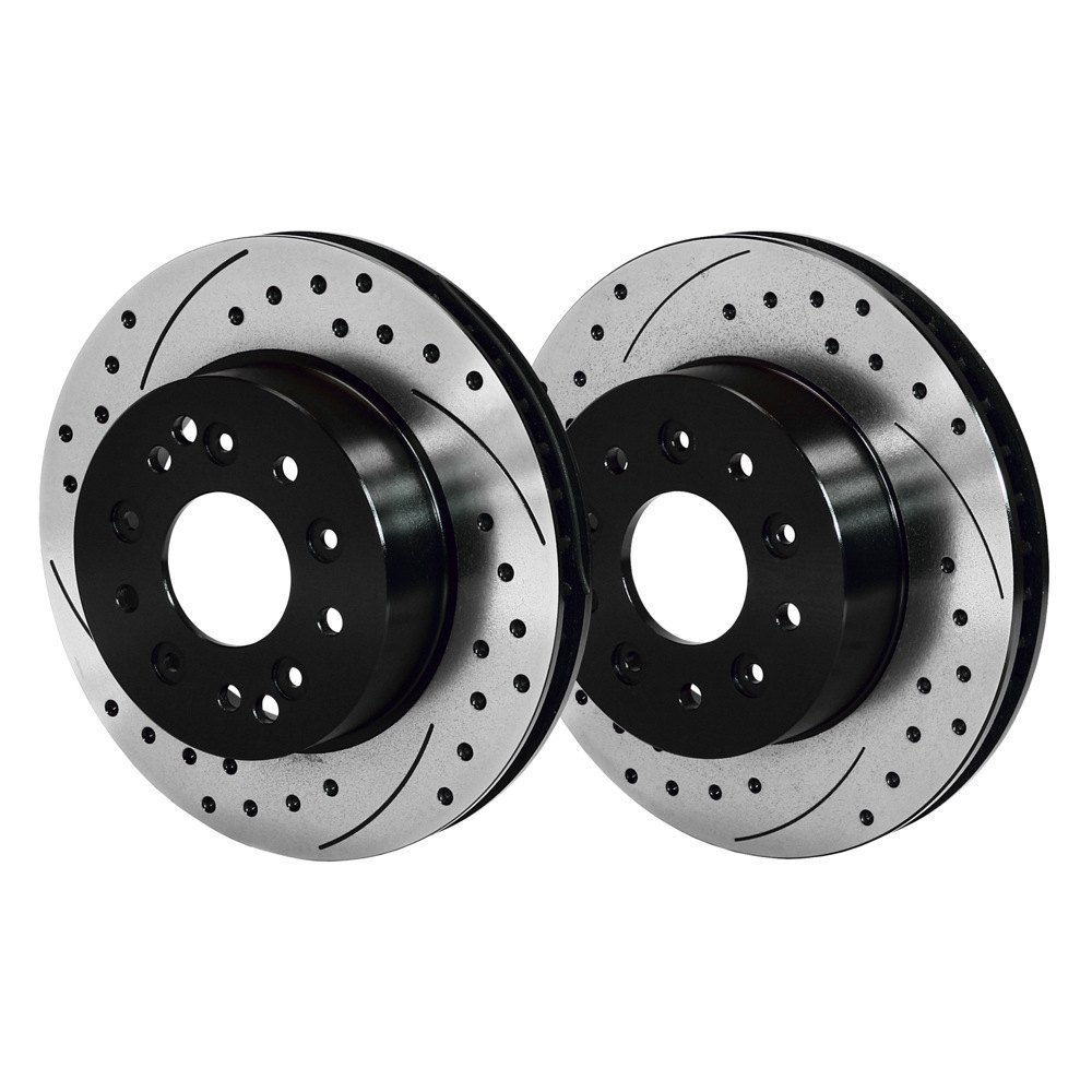 Wilwood® 14011727D Drilled and Slotted Vented 1Piece Front and Rear Brake Rotors