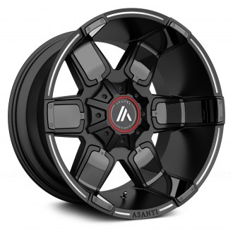 Asanti Off Road Ab811 Satin Black With Milled Accents And Gloss Inserts