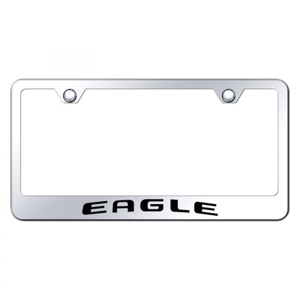 Autogold® - Chrome License Plate Frame with Laser Etched Eagle Logo