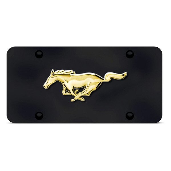 Autogold® - License Plate with Mustang Horse Logo