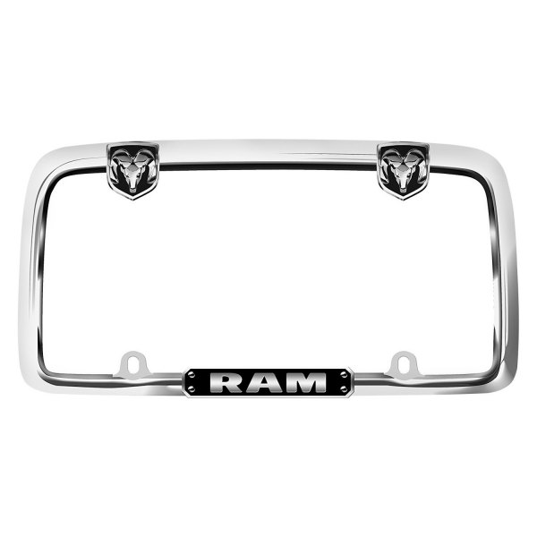 Cruiser® - Chrome License Plate Frame with Ram Logo