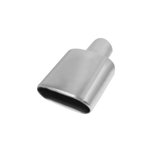 12/" Long 3/" Out 2.25/" In Round Polished Stainless Steel Exhaust Tip Tailpipe