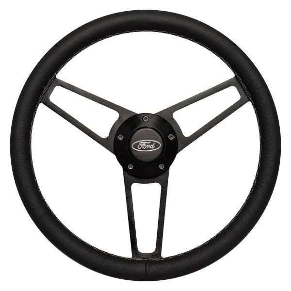 Grant® - 3-Spoke Billet Series Aluminum Black Anodized Steering Wheel Kit