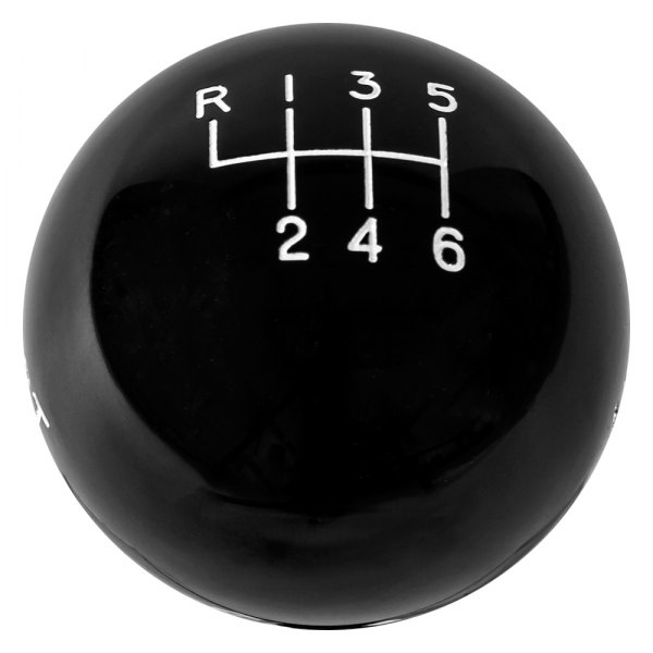 Hurst Shifters® - Manual Round Style 6-Speed Pattern Black Shift Knob