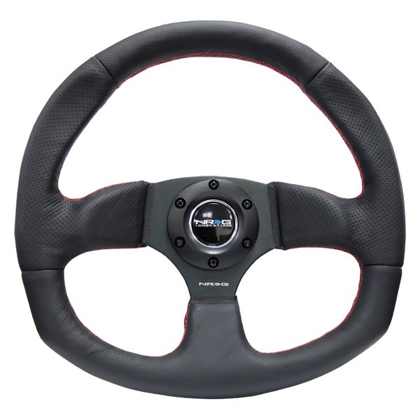 NRG Innovations® - 3-Spoke D-Shape Reinforced Steering Wheel
