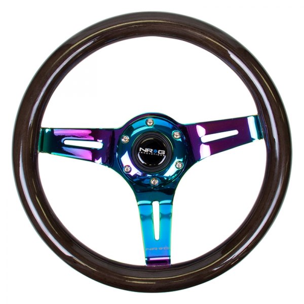 NRG Innovations® - 3-Spoke ST-310 Series Classic Wood Grain Steering Wheel