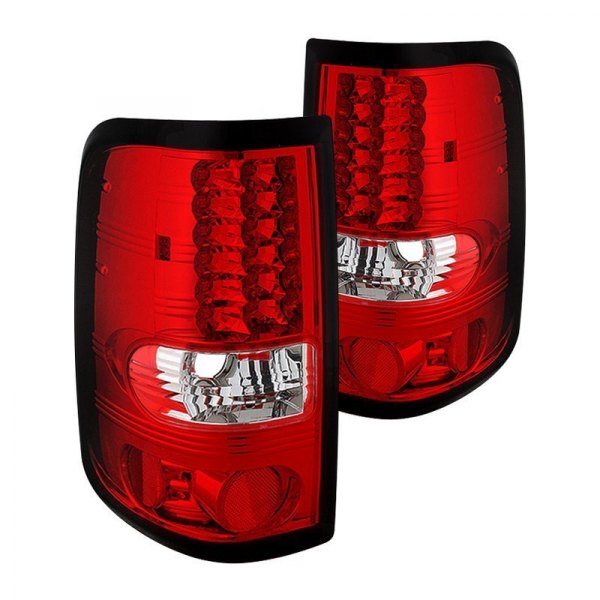Fit  2004-2008 Ford F150 F-150 Red Clear LED Tail Brake Lights Left+Right