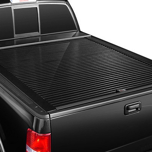 Truck Covers USA® - American Roll Black Tonneau Cover, Closed